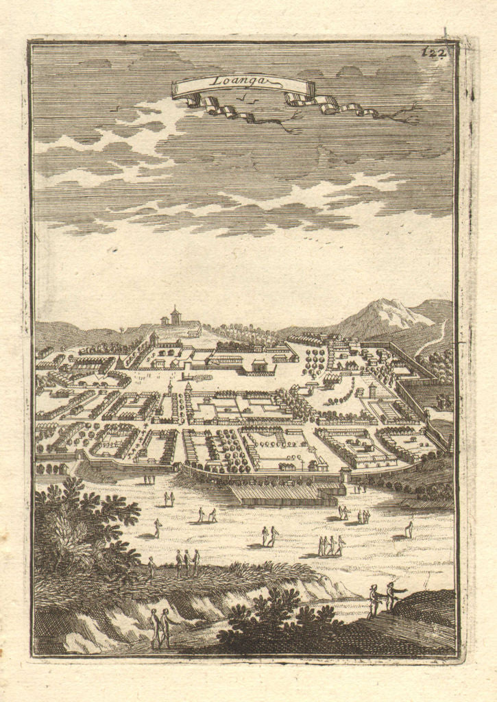 CONGO. Capital of Kingdom of 'Loanga' (M'banza-Loango or Buali). MALLET 1683